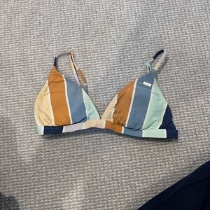 roxy striped bikini top